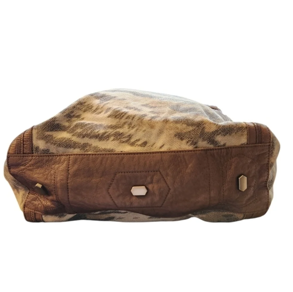 Liebeskind Berlin Animal Print Leather Hobo Tote Bag